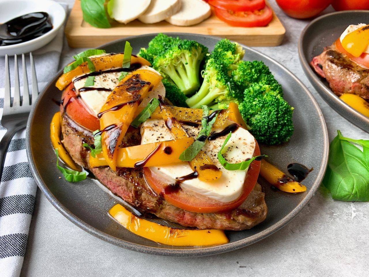 Caprese Steak and Peppers