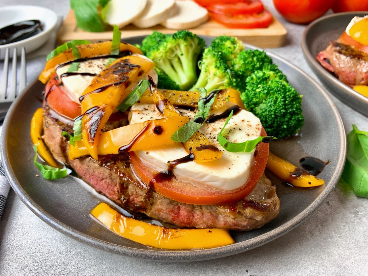 Caprese Steak and Peppers