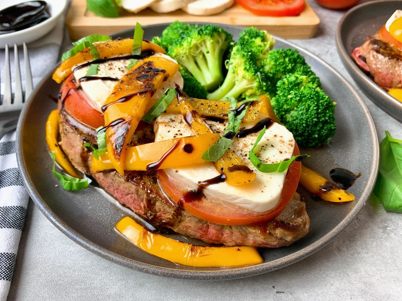 Caprese Steak and Peppers
