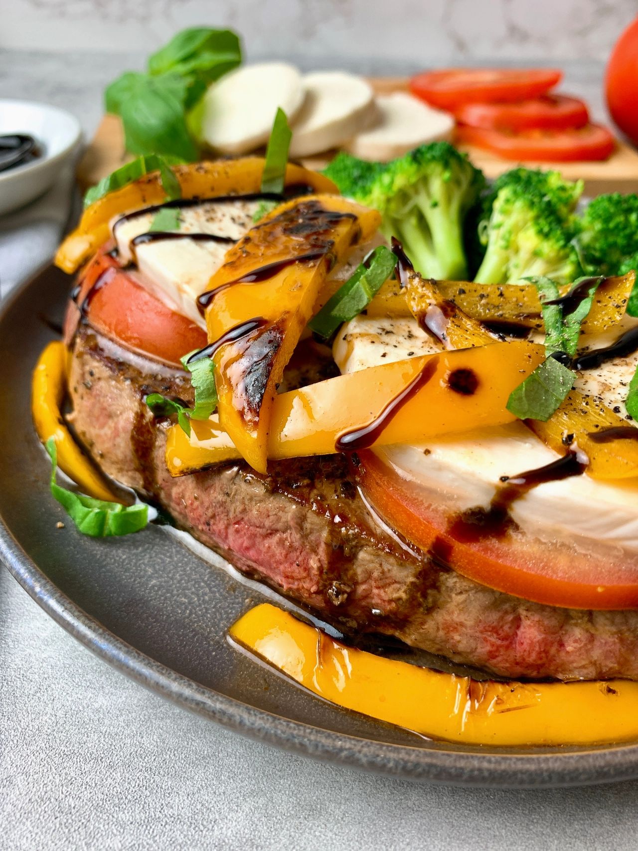 Caprese Steak and Peppers