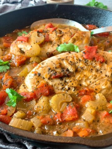 Skillet Chicken with Fire Roasted Tomatoes