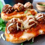 Meatball Subs on Garlic Mozzarella Bread